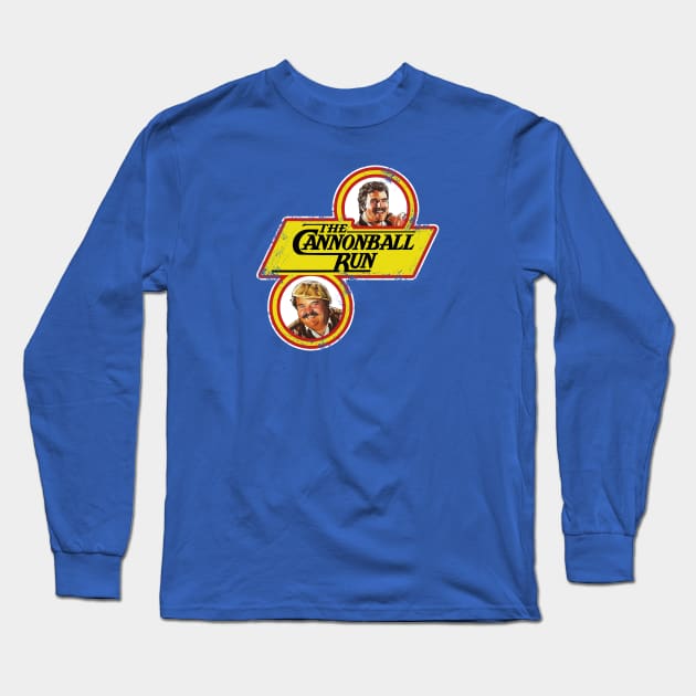 THE CANNONBALL RUN (Distressed) Long Sleeve T-Shirt by GreenPickleJar